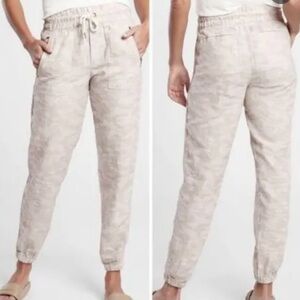 Athleta Cabo Tide Linen Jogger. Size 2. Camouflage.
